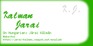 kalman jarai business card