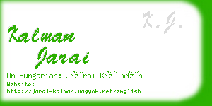 kalman jarai business card